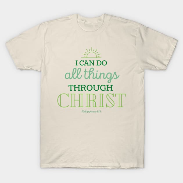 2023 LDS Youth Theme I Can Do All Things Through Christ T-Shirt by MalibuSun